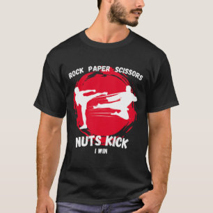 Camiseta Papel de rock tira de nueces gana gracioso Taekwon