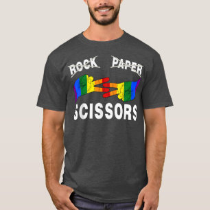 Camiseta Papel de rock tira el orgullo lesbiano Rainbow LGB
