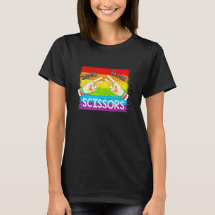 Camiseta Papel de rock tira el orgullo lesbiano Rainbow LGB