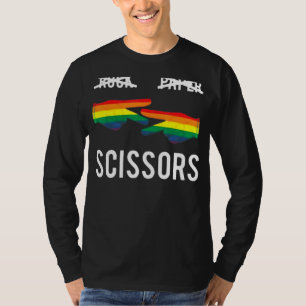 Camiseta Papel de rock tira el orgullo lesbiano Rainbow Lgb