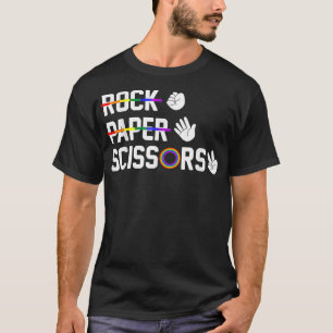 Camiseta Papel de rock tira el orgullo LGBT de lesbianas ga