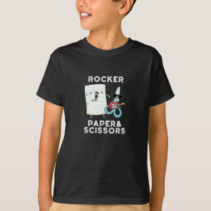 Camiseta Papel De Rocker Y Tijeras Juego Gracioso Pun Oscur