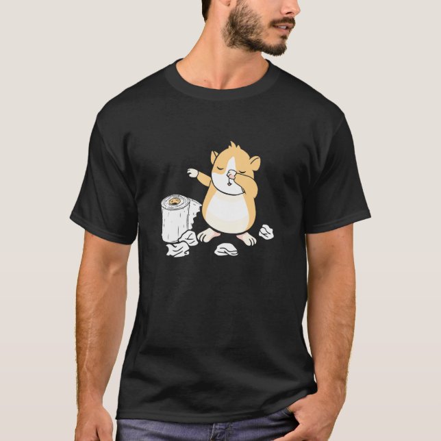 Camiseta Papel de tocador de Hamster Dabbing Dwarster Hamst (Anverso)