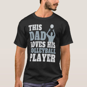 Camiseta Papel de voleibol masculino dice jugadora de volei