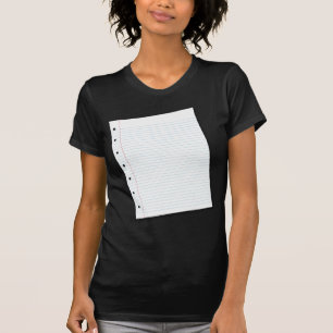 Camiseta papel del cuaderno
