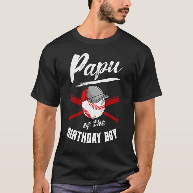 Camiseta Papel Del Fiesta Del Bday De Béisbol De Nacimiento (Anverso)