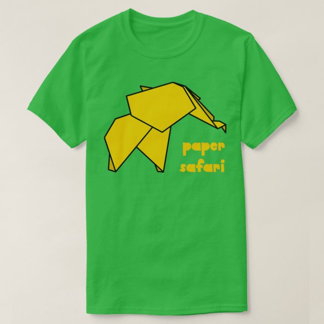Camiseta Papel Elefante amarillo Safari (Diseño del anverso)
