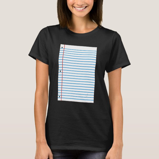 Camiseta Papel en blanco: traje de Halloween para profesore (Anverso)