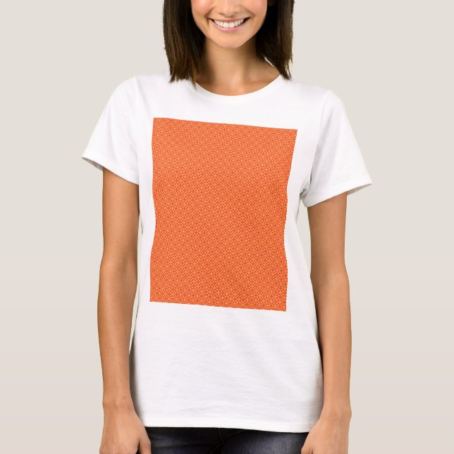 Camiseta Papel envuelto con un patrón con naranja, (Anverso)