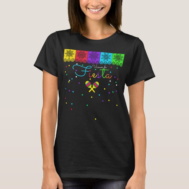 Camiseta Papel Fiesta, confeti, Maracas (Anverso)