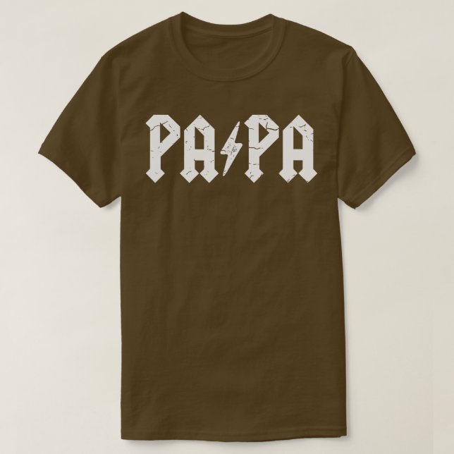 Camiseta Papel fuerte de los hombres papá papá papá Lightt  (Diseño del anverso)