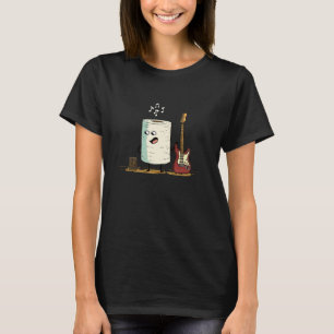 Camiseta Papel genial con amplificador y guitarra eléctrica