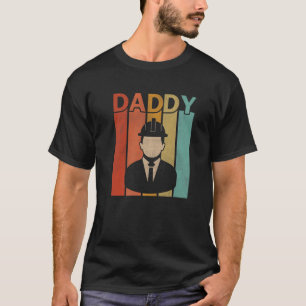 Camiseta Papel gráfico de ingeniero masculino retro estilo 