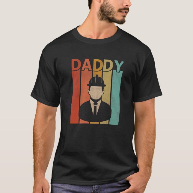 Camiseta Papel gráfico de ingeniero masculino retro estilo  (Anverso)