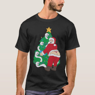 Camiseta Papel higiénico árbol de navidad de Santa con pant