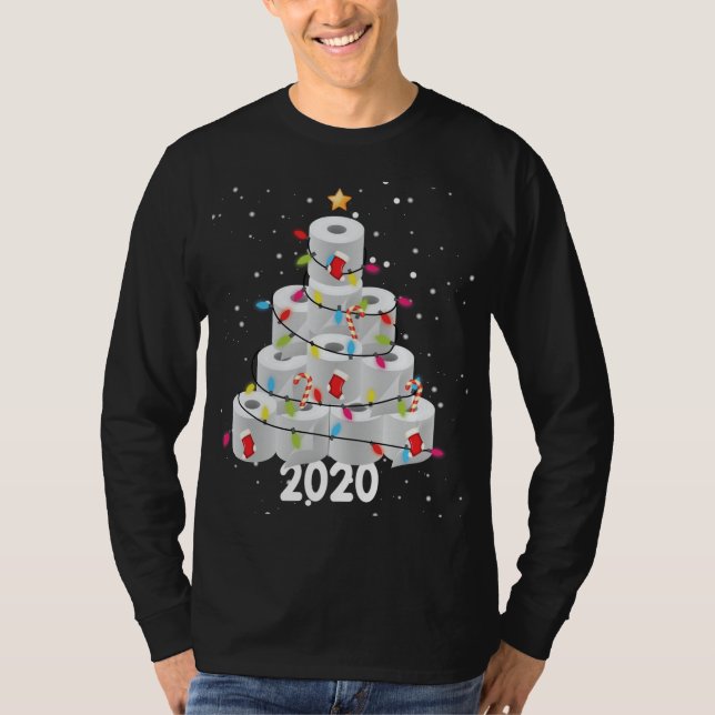 Camiseta Papel higiénico Árbol de Navidad Familia de Navida (Anverso)