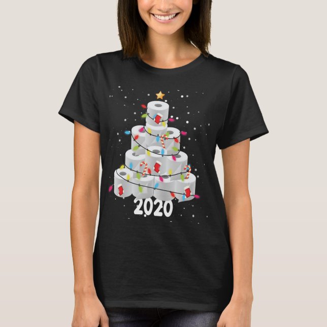 Camiseta Papel higiénico Árbol de Navidad Familia de Navida (Anverso)