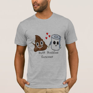 Camiseta papel higiénico de emoji poop, pero amigos para si
