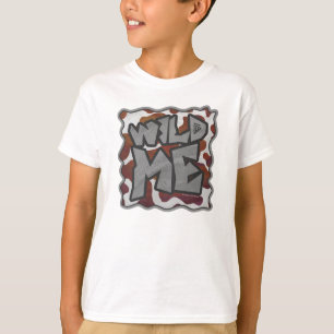 Camiseta Papel marrón y blanco salvaje para mí