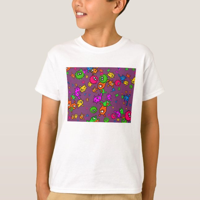 Camiseta Papel pintado de las bacterias (Anverso)