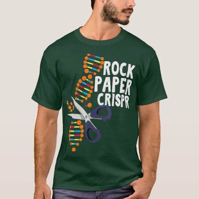 Camiseta Papel rocoso Crispar ADN Biólogo Ciencia Genética (Anverso)