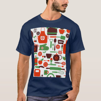 Camiseta papel tapiz con utensilios de cocina Gráfico
