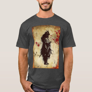 Camiseta Papel viejo estético japonés Samurai Bushi