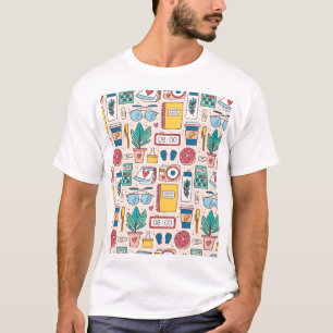 Camiseta Papelería de oficina: Textura excéntrica y transpa