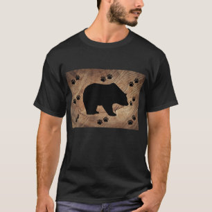 Camiseta Papeles De Oso Y Oso Negro