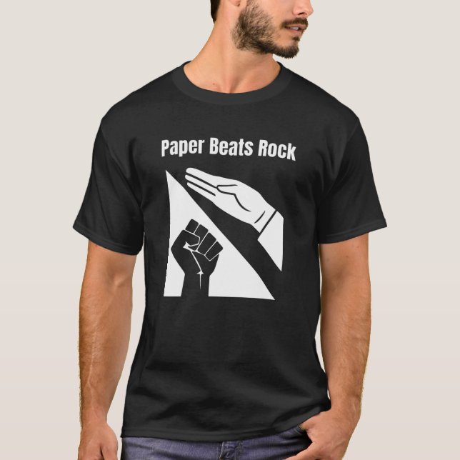 Camiseta Paper Beats Rock T-Shirt (Anverso)
