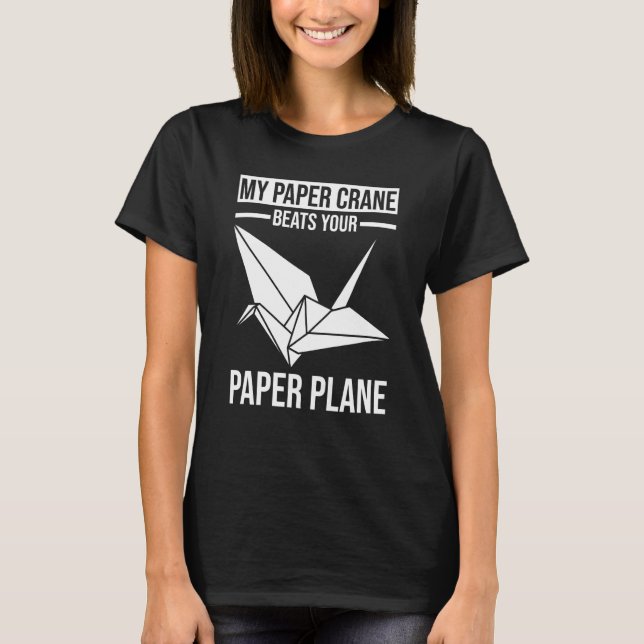 Camiseta Paper Plane Paper Crane Origami (Anverso)