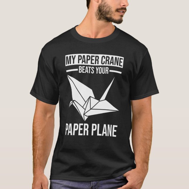 Camiseta Paper Plane Paper Crane Origami (Anverso)