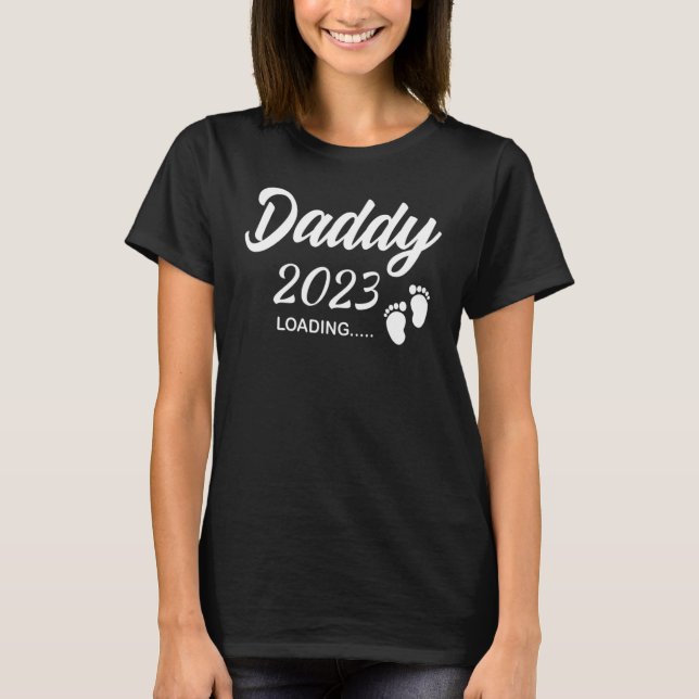 Camiseta Papi 2023 Cargando El Nuevo Embarazo A (Anverso)