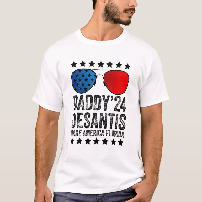 Camiseta Papi 2024 Desantis Make America Florida 1 (Anverso)