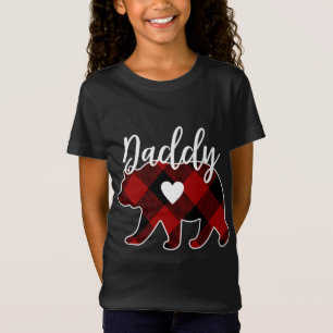 Camiseta Papi Bear Navidades Búfalo Tapado Blanco Rojo Y B