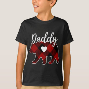 Camiseta Papi Bear Navidades Búfalo Tapado Blanco Rojo Y B