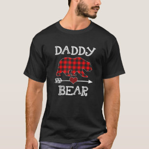 Camiseta Papi Bear Navidades Pajama Red Plaid Buffalo