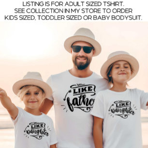 Camiseta Papi blanco y yo coincidiendo con hija de padre