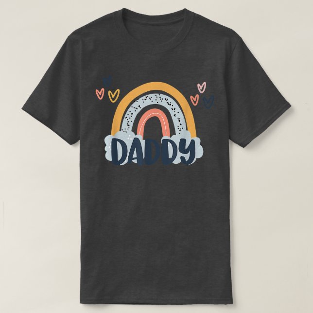 Camiseta Papi Boho Rainbow Birthday Matando a hija de papá (Diseño del anverso)