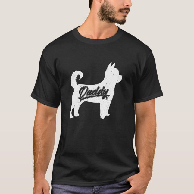 Camiseta Papi Chihuahua - Dueño De Perro Papa Padres De C (Anverso)