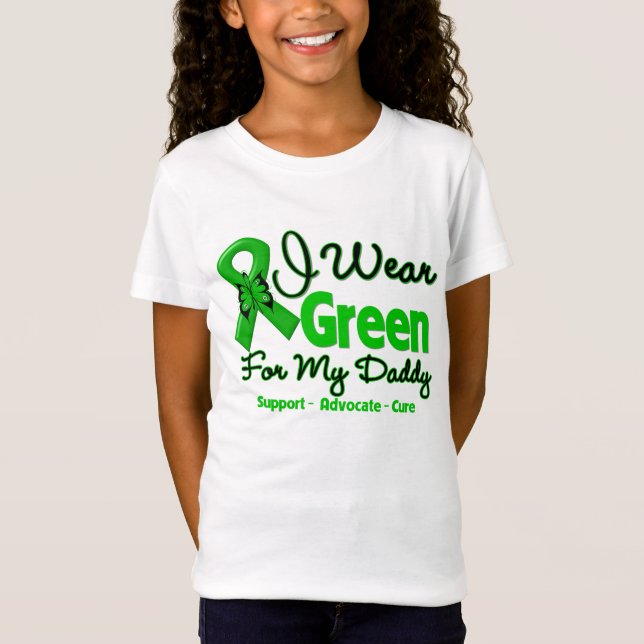 Camiseta Papi - Cinta de sensibilización verde (Anverso)