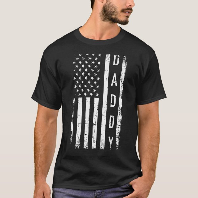 Camiseta Papi con bandera estadounidense (Anverso)