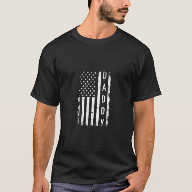 Camiseta Papi con la bandera estadounidense (Anverso)