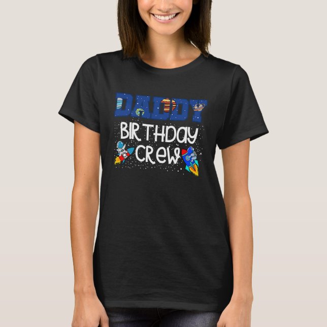 Camiseta Papi Cris de Cumpleaños Espacio Ultraterrestre Pla (Anverso)