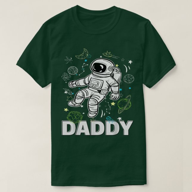 Camiseta Papi Cumpleaños Funny Astronauta planetas espacial (Diseño del anverso)