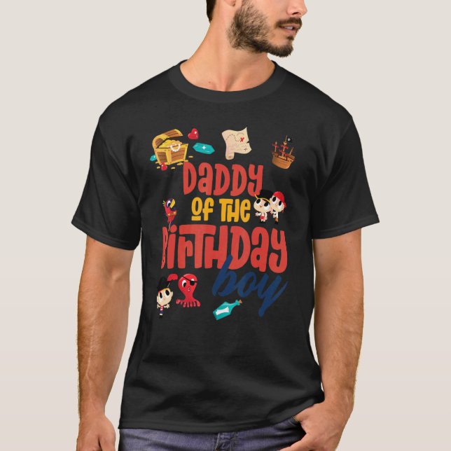 Camiseta Papi cumpleaños niño pirata fiesta de cumpleaños O (Anverso)