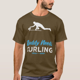 Camiseta Papi Curling Funny Design For Gift