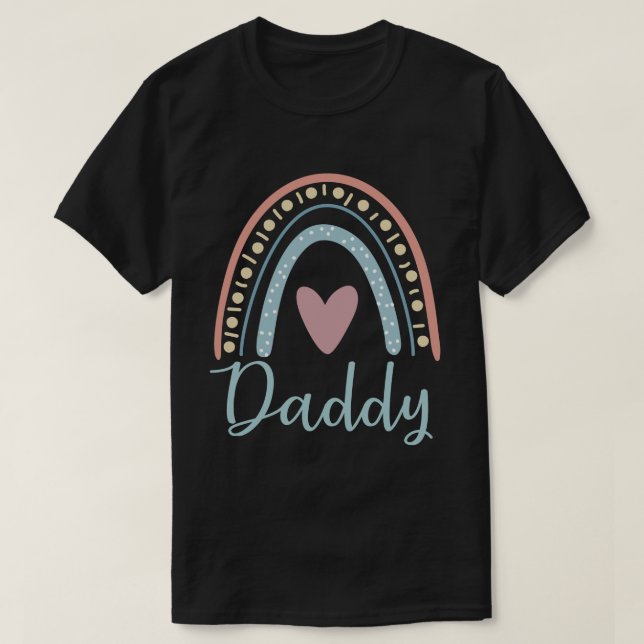 Camiseta Papi Cute Dad Family coincidiendo con el arcoiris (Diseño del anverso)
