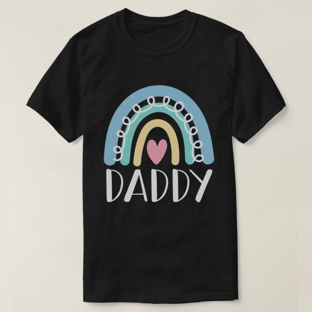Camiseta Papi Cute Dad Family coincidiendo con el arcoiris (Diseño del anverso)
