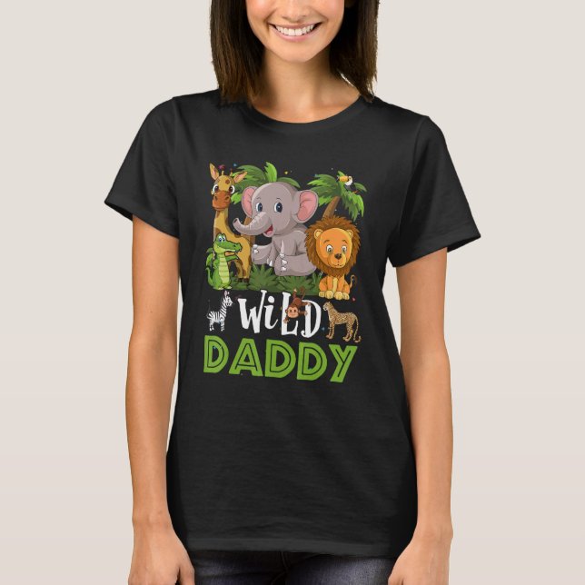 Camiseta Papi De Anima De La Selva Safari De Cumpleaños Del (Anverso)
